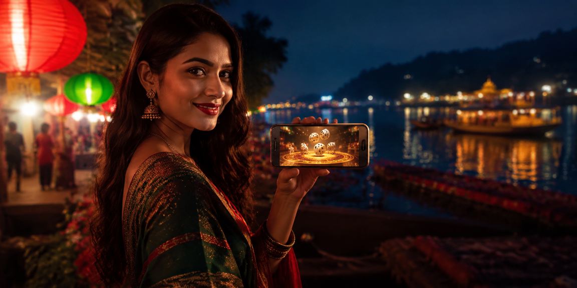 রাঙামাটির পটভূমিতে লাল-সবুজ ডাইস গেমের দৃশ্য
